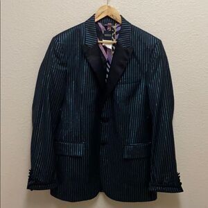 Versus by Versace Metallic Pinstripe Jacket 52R